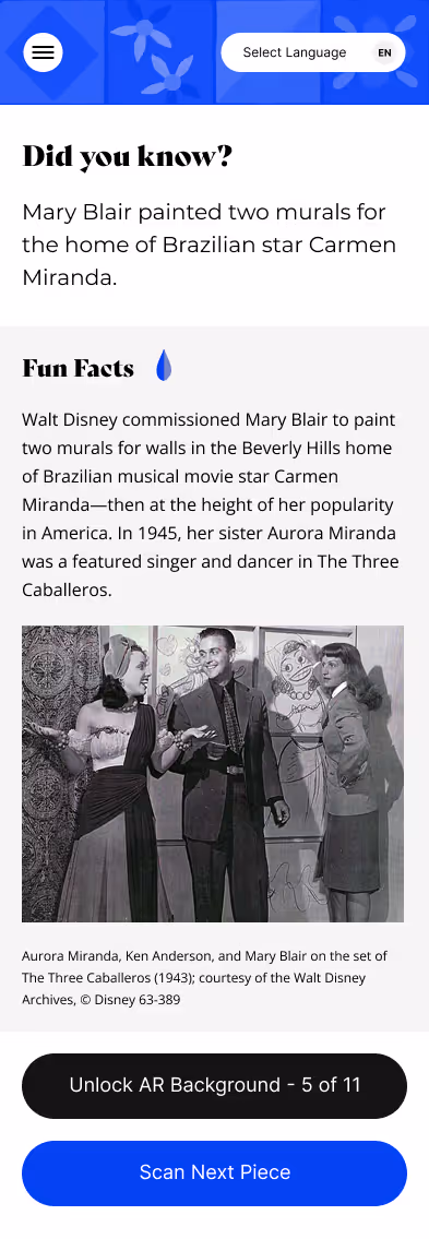 Mary Blair artwork scan illustrating her life