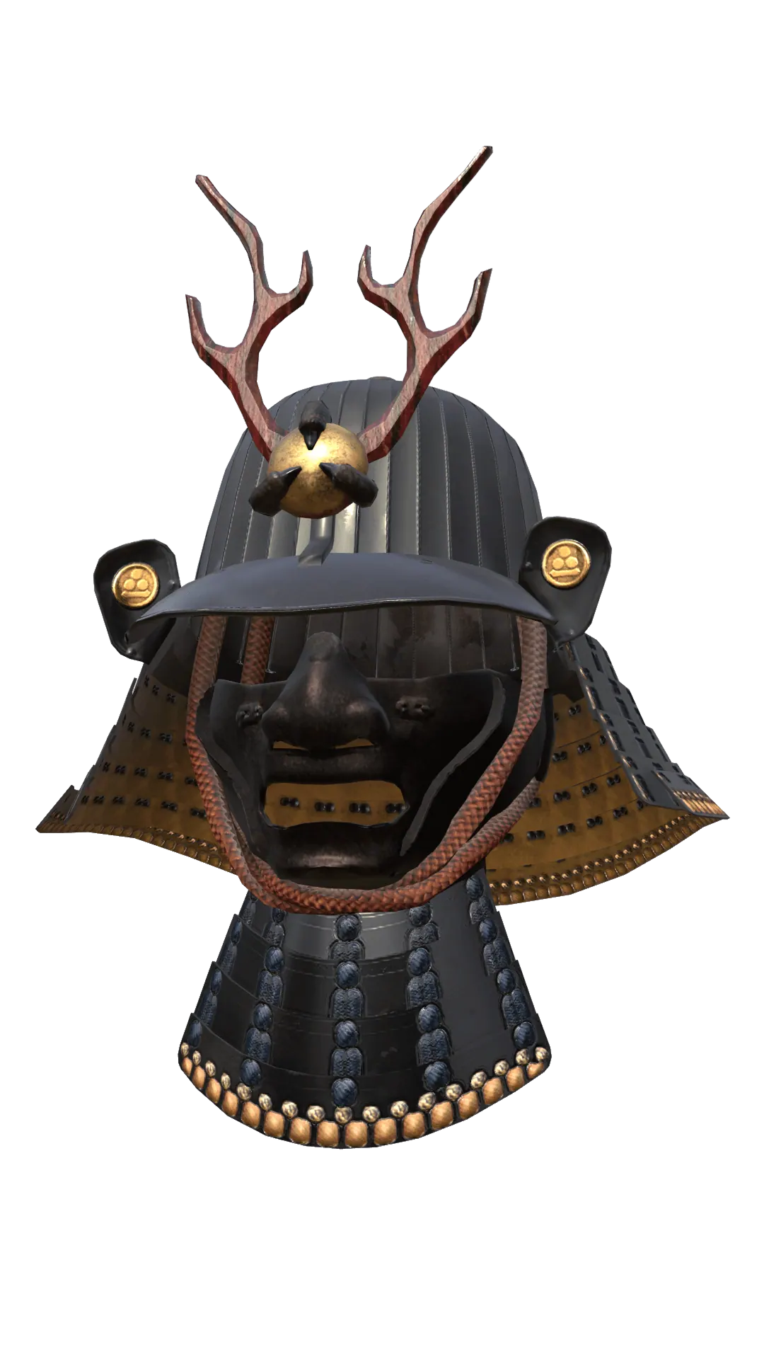 Detailed Samurai helmet model