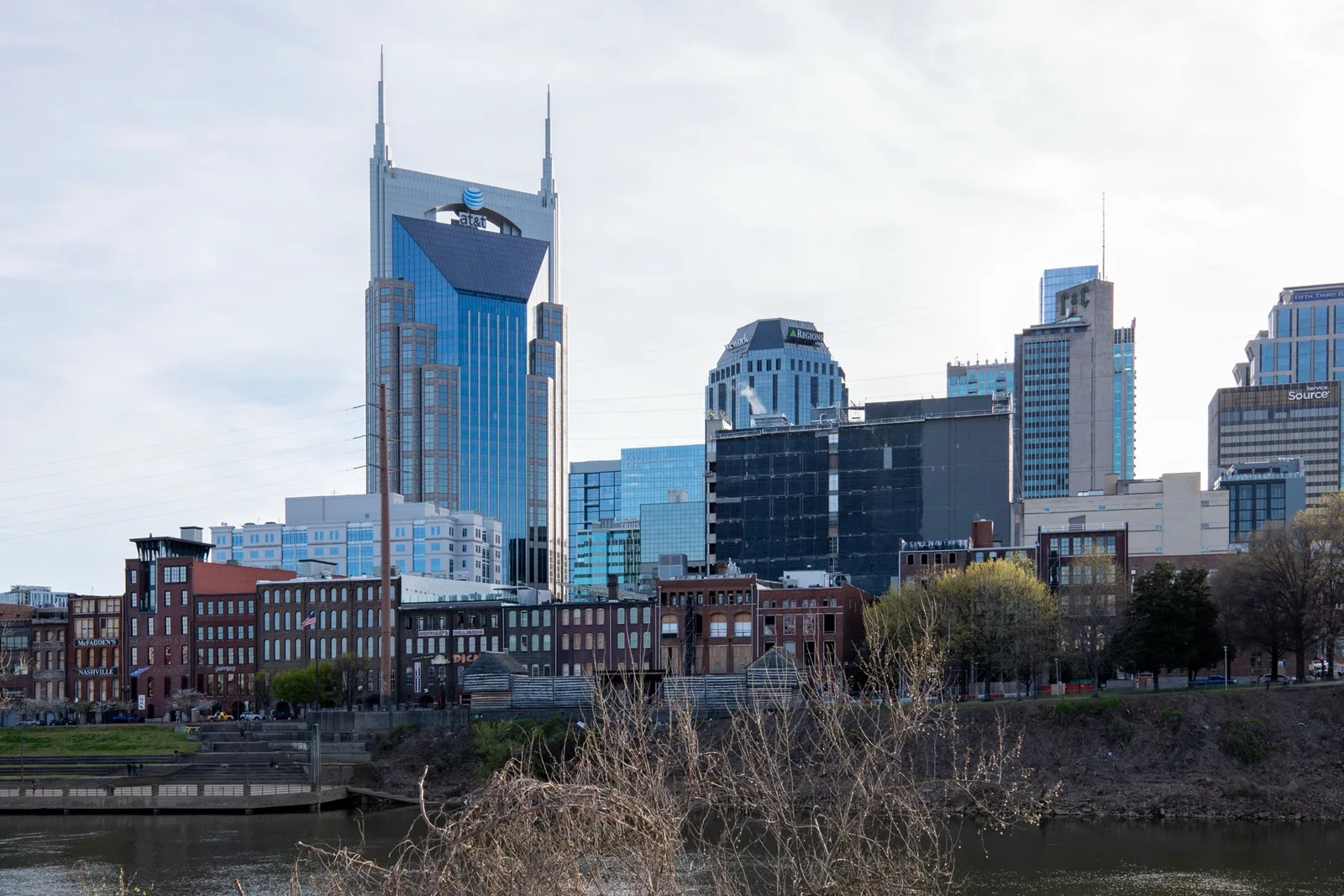 Downtown Nashville skyline across the Cumberland River