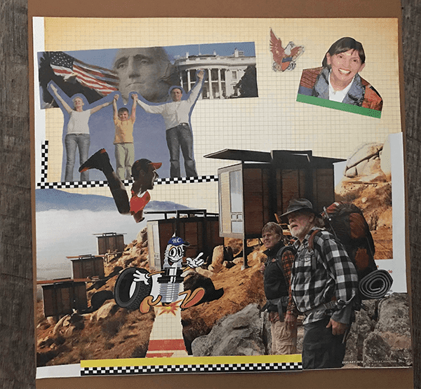 Triptych art project conducted by Barb Johnson