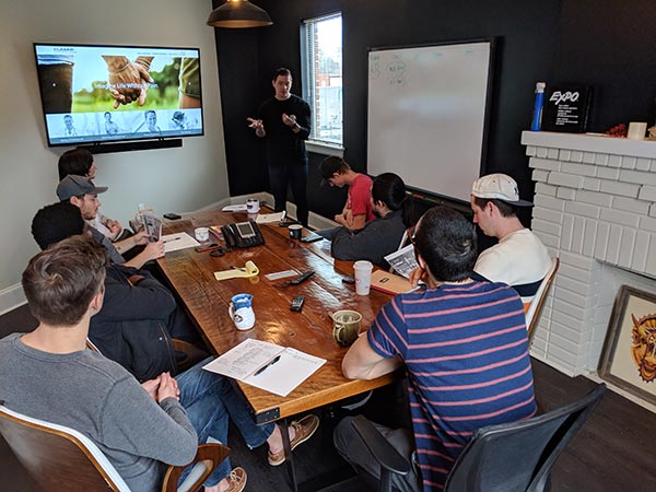 Team collaboration at Triptych Interactive