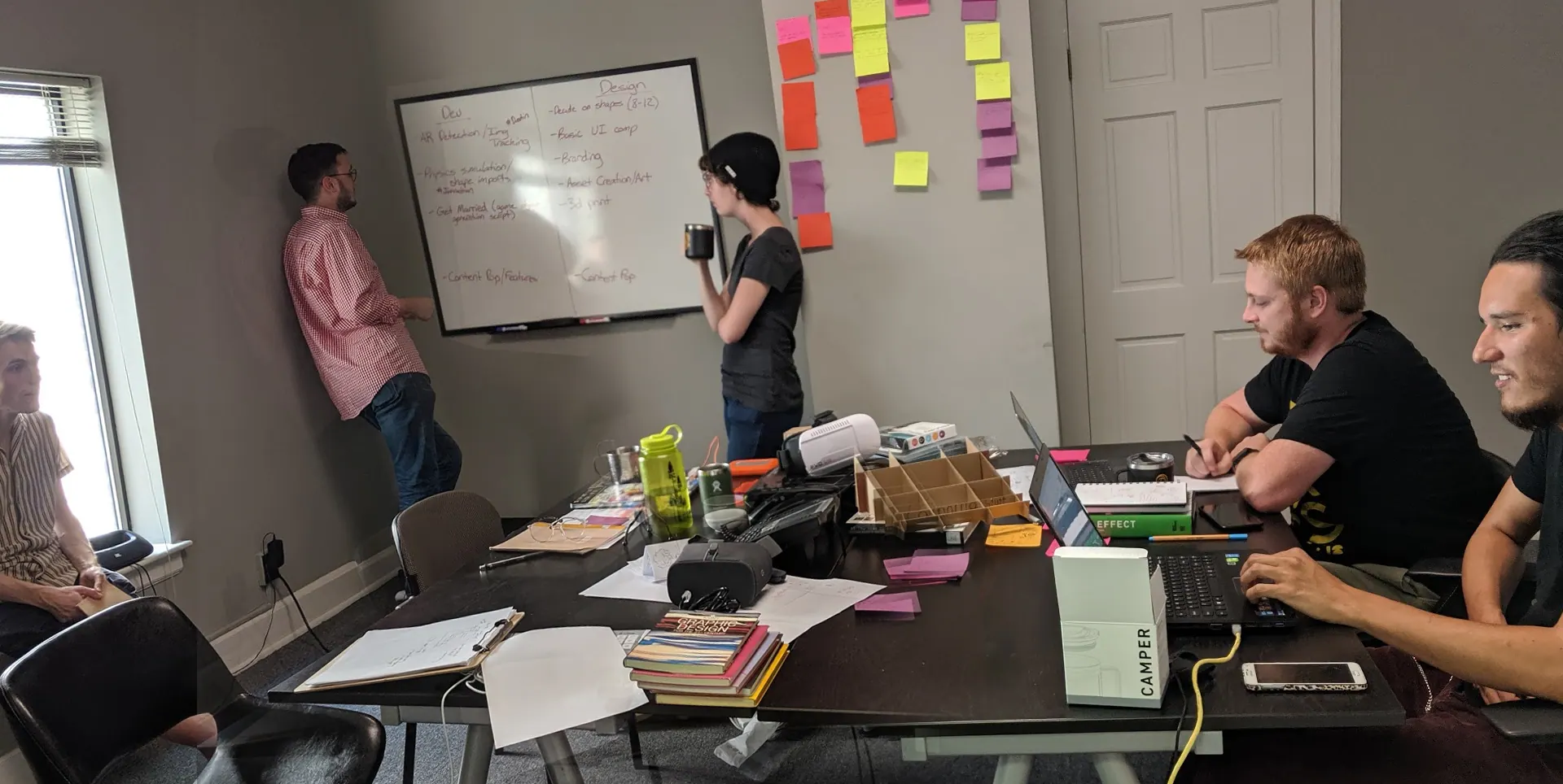 A whiteboard strategy session
